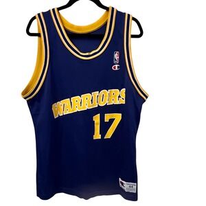 Champion Chris Mullin Golden State Warriors Jersey 17 Blue Mens 44 Large Vintage